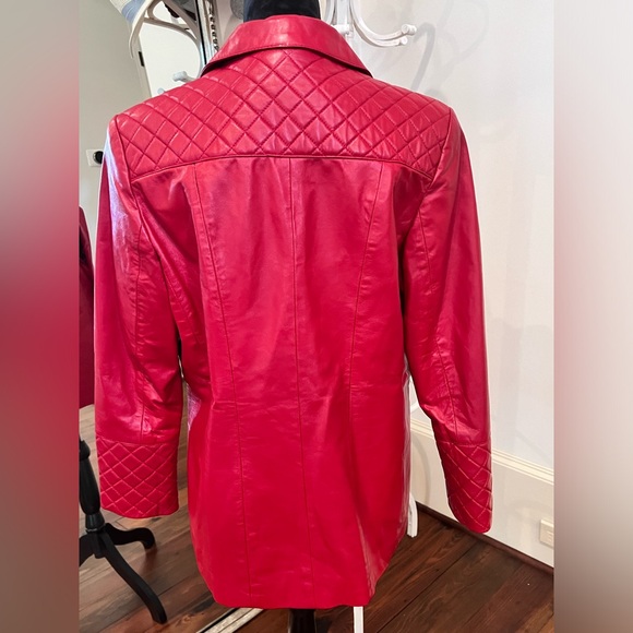 Leather Blazer Jacket Coat - Picture 2 of 11